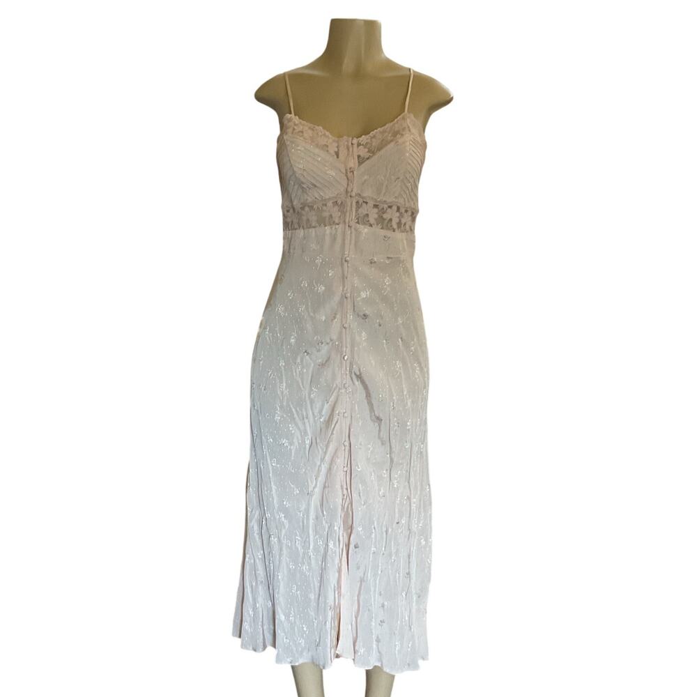 ASTR The Label Pink Lace Midi Dress Spaghetti Strap Slip Dress Size S